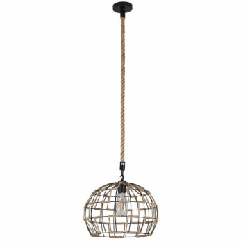 Distribuidor - Lâmpadas Diversas | Colgantes Rustica | COLGANTE YUTE 1XE27 CUERDA REGX35X35 CM Ref: 120893215